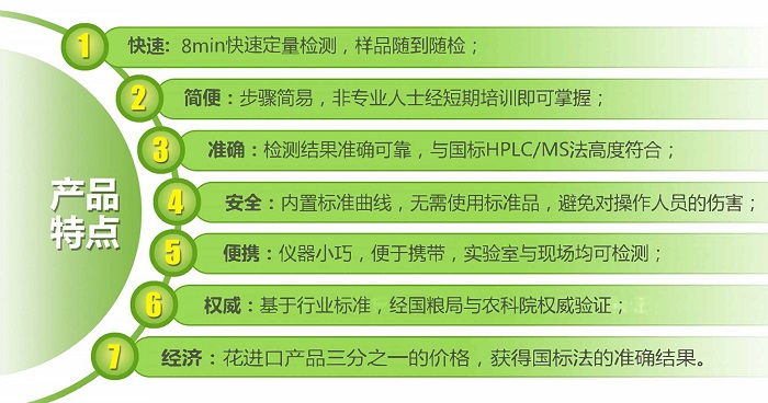 真菌毒素系列熒光定量檢測(cè)試紙條產(chǎn)品亮點(diǎn)